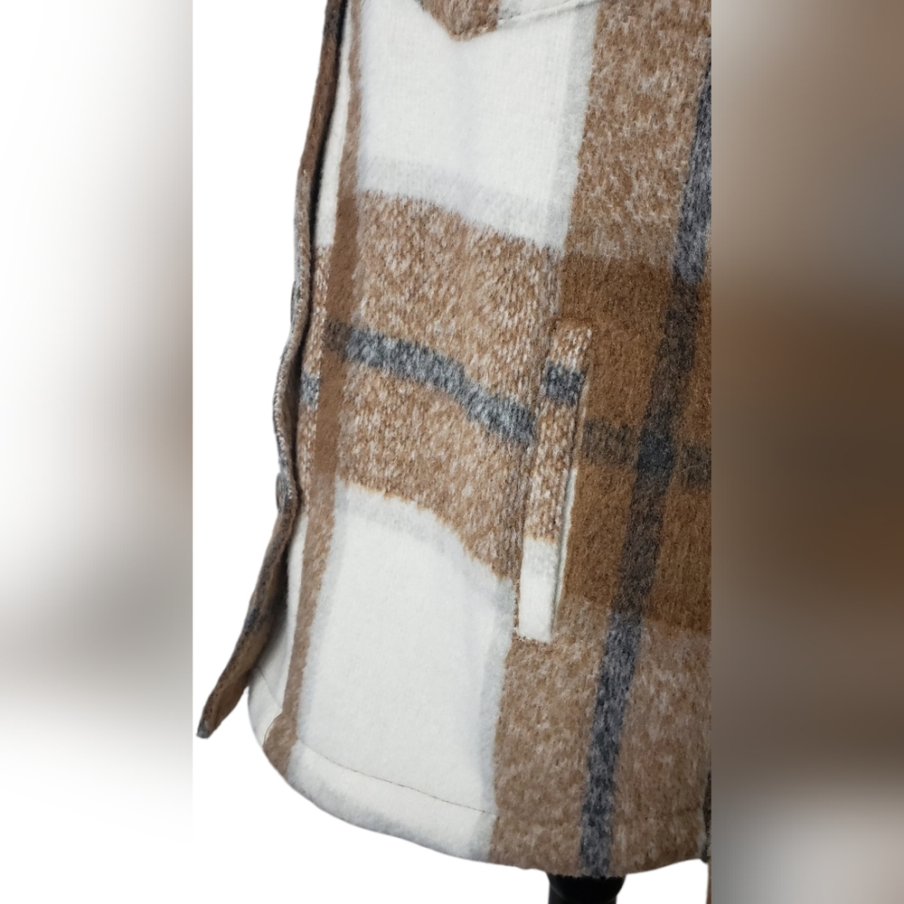 COPY - Avec Les Filles Plaid Button Front Shacket - Picture 5 of 11